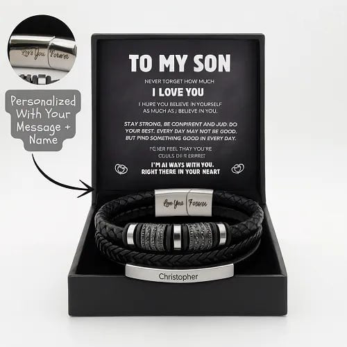 Always With You – Custom Bracelet Gift for Son