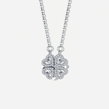 Clover Hearts Necklace – Symbol of Love, Luck & Protection