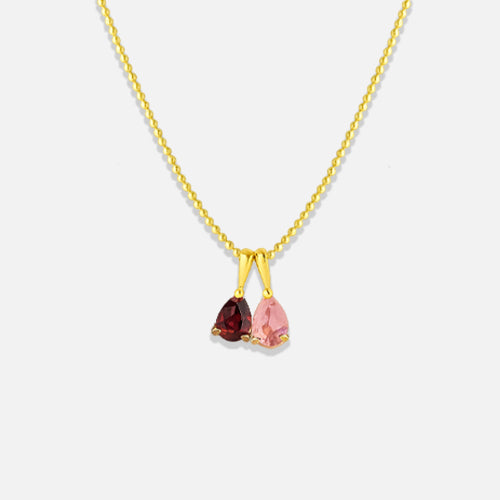 Custom Gemstone Necklace with Birthstones – Minimal & Meaningful