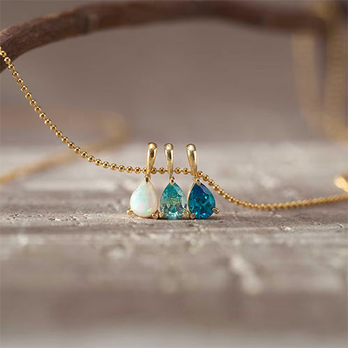 Custom Gemstone Necklace with Birthstones – Minimal & Meaningful