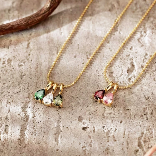 Custom Gemstone Necklace with Birthstones – Minimal & Meaningful