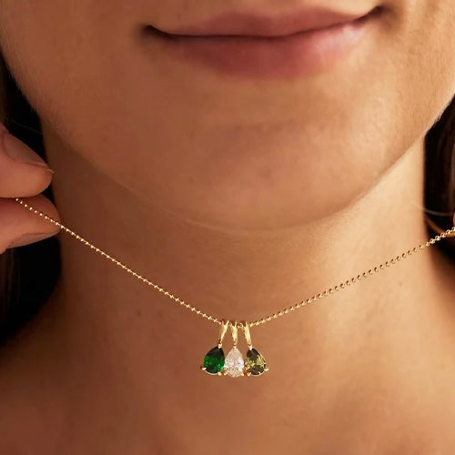Custom Gemstone Necklace with Birthstones – Minimal & Meaningful