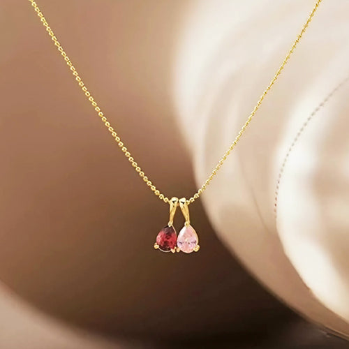 Custom Gemstone Necklace with Birthstones – Minimal & Meaningful