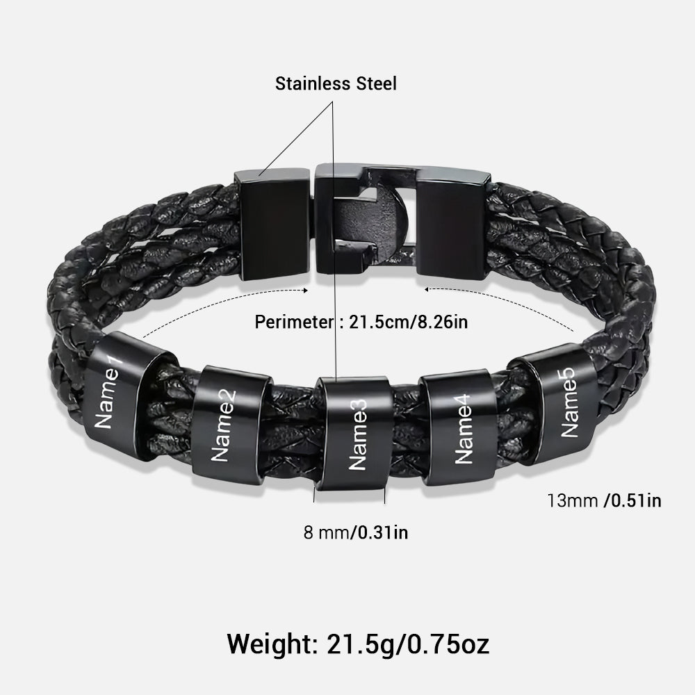 Custom Leather Bracelet – Celebrate Your Family