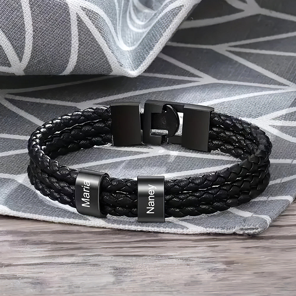 Custom Leather Bracelet – Celebrate Your Family