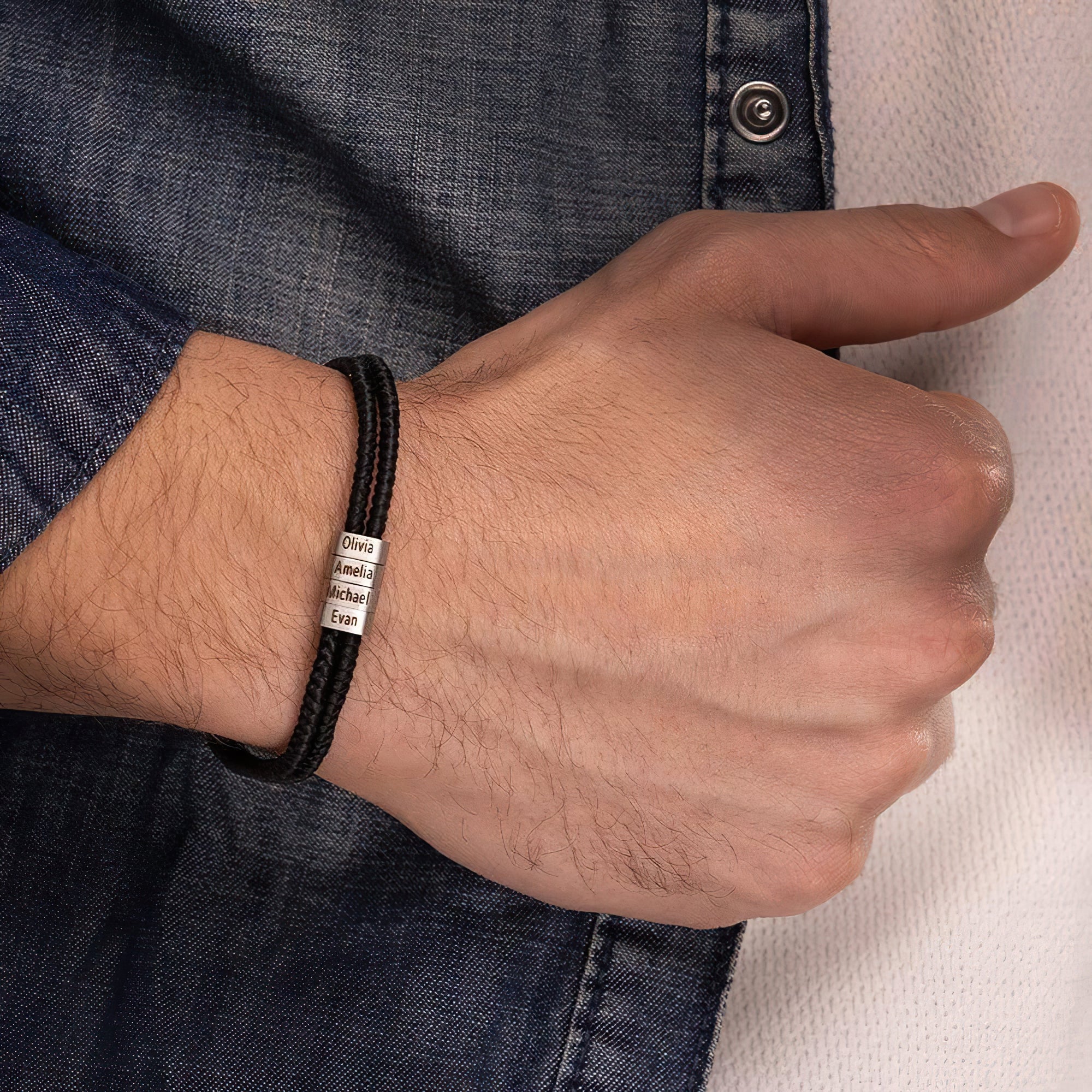 Custom Name Engraving Bracelet – Personalized Handmade Bracelet