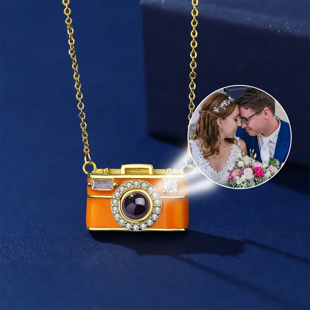 Custom Photo Camera Necklace – Personalized Picture Pendant Gift
