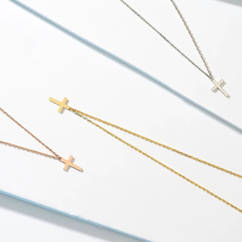 Dainty Cross Necklace – Minimalist Christian Jewelry