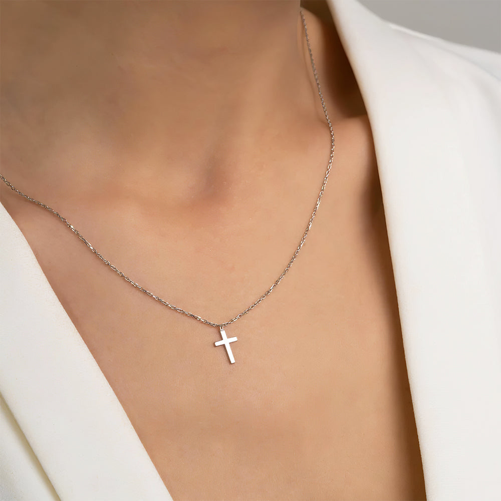 Dainty Cross Necklace – Minimalist Christian Jewelry
