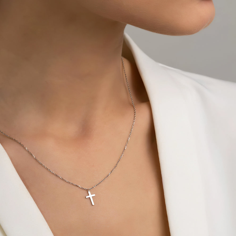 Dainty Cross Necklace – Minimalist Christian Jewelry