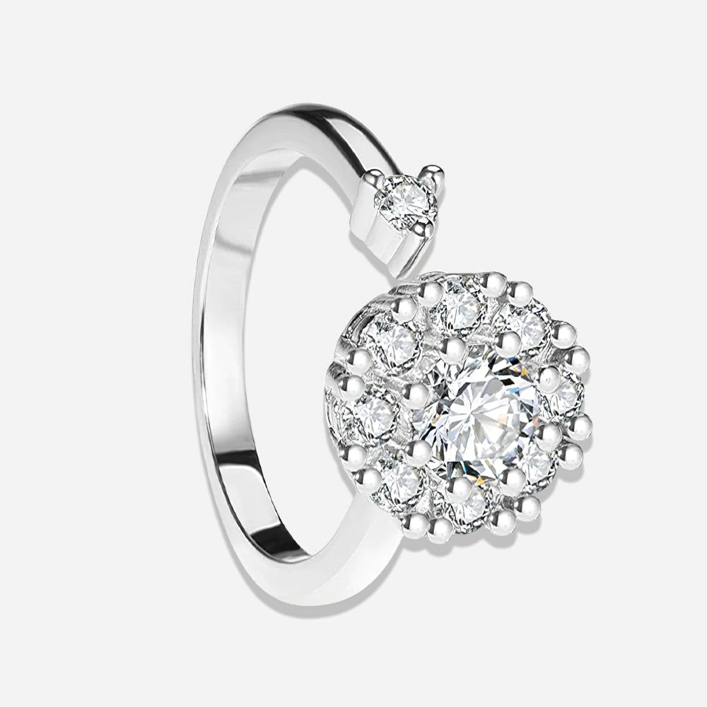 Elegant Crystal Spinner Worry Ring – Stress-Relieving Sparkle