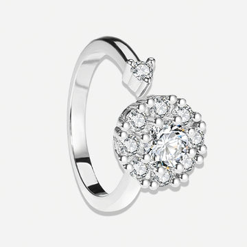 Elegant Crystal Spinner Worry Ring – Stress-Relieving Sparkle