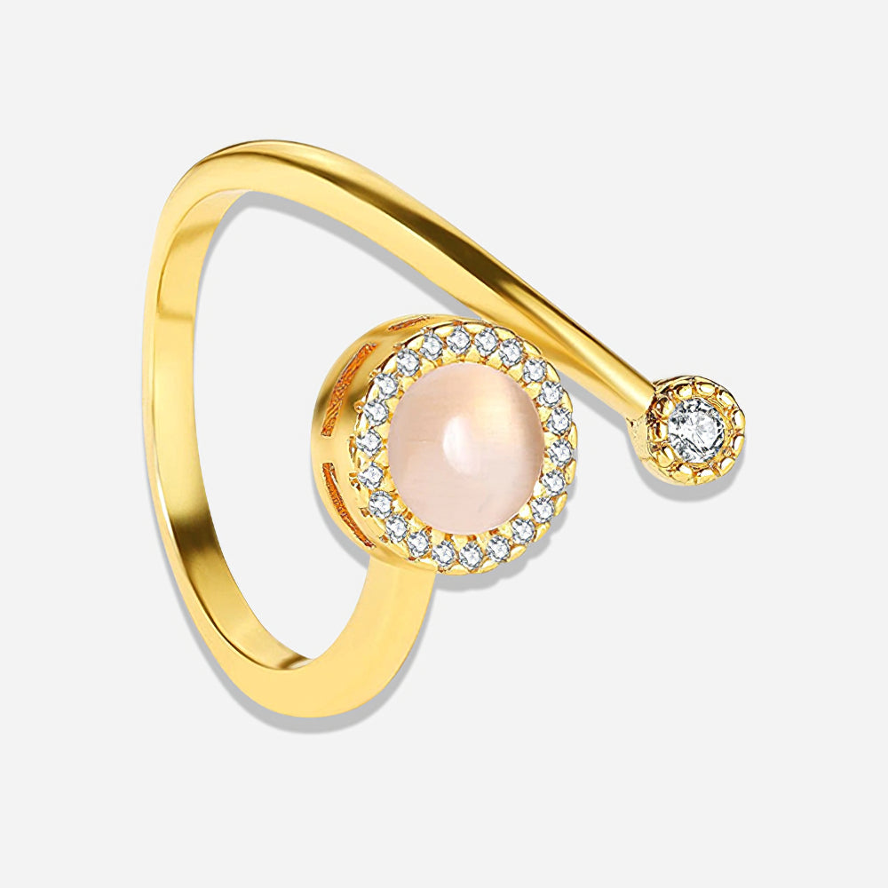Elegant Opal Spinner Ring – Anti-Anxiety Fidget Ring