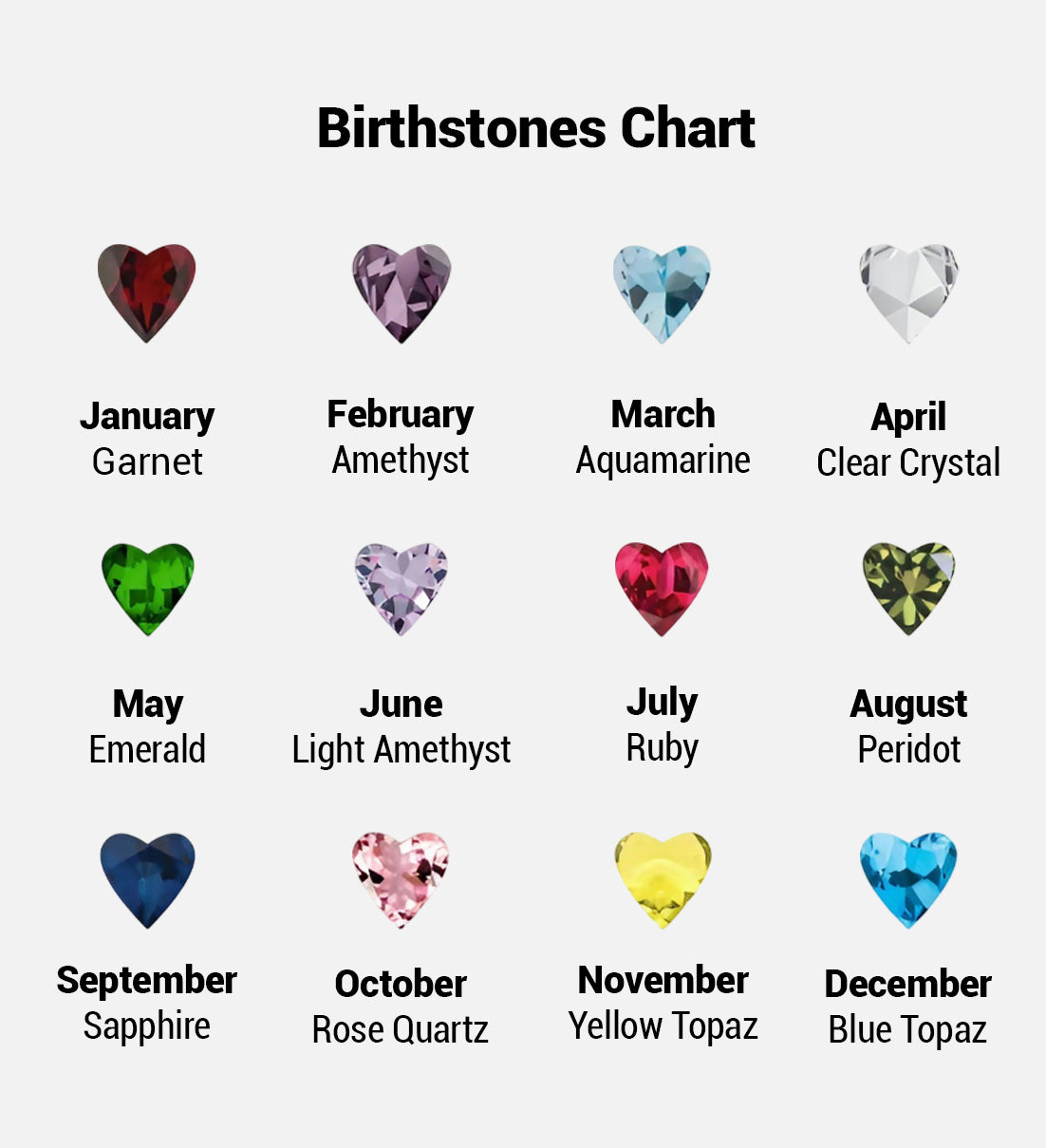 Custom Heart Birthstone & Initial Necklace – Personalized Gift for Her