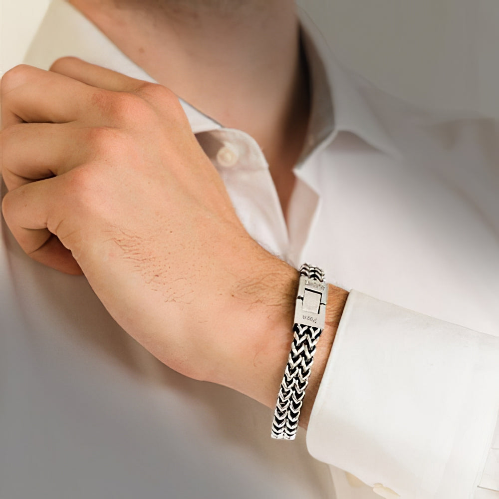 Men’s Personalized Stainless Steel Bracelet – Custom Engraving Gift