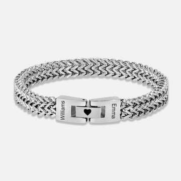 Men’s Personalized Stainless Steel Bracelet – Custom Engraving Gift