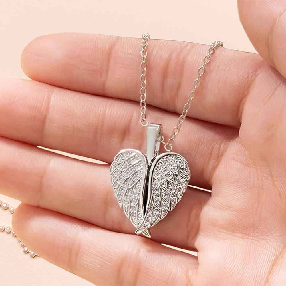 Personalized Angel Wings Necklace with Hidden Name