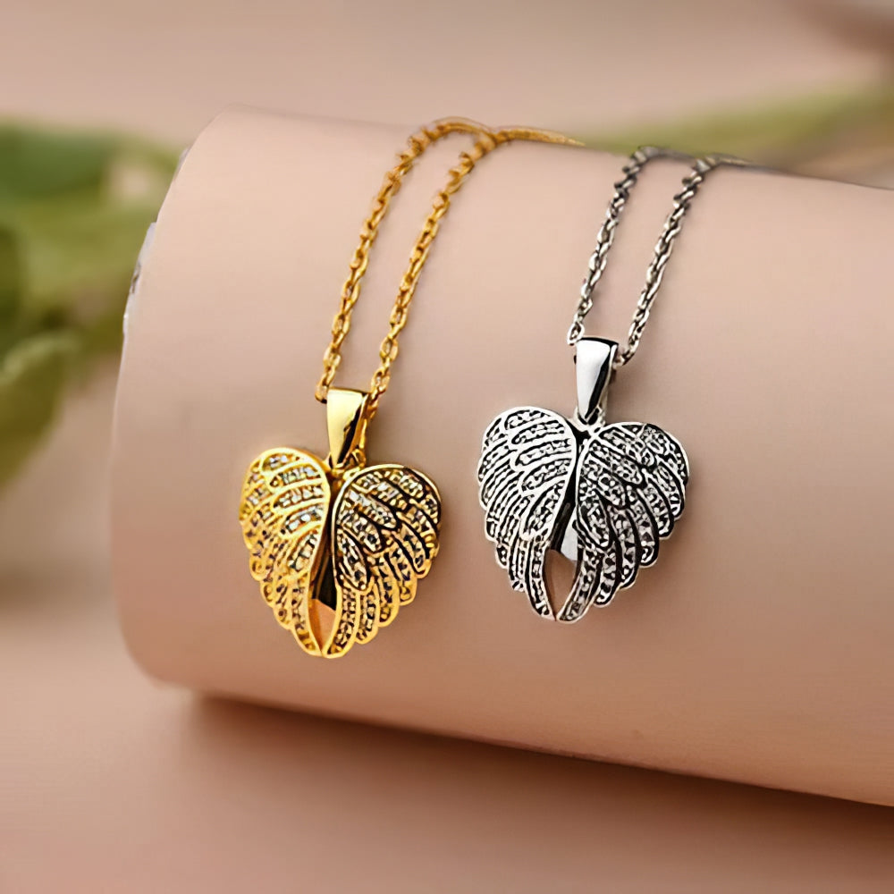 Personalized Angel Wings Necklace with Hidden Name