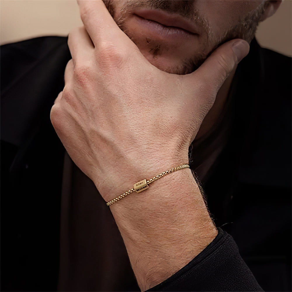 Personalized Dad Bar Bracelet – Custom Name Engraving for Dad, Mom, or Family