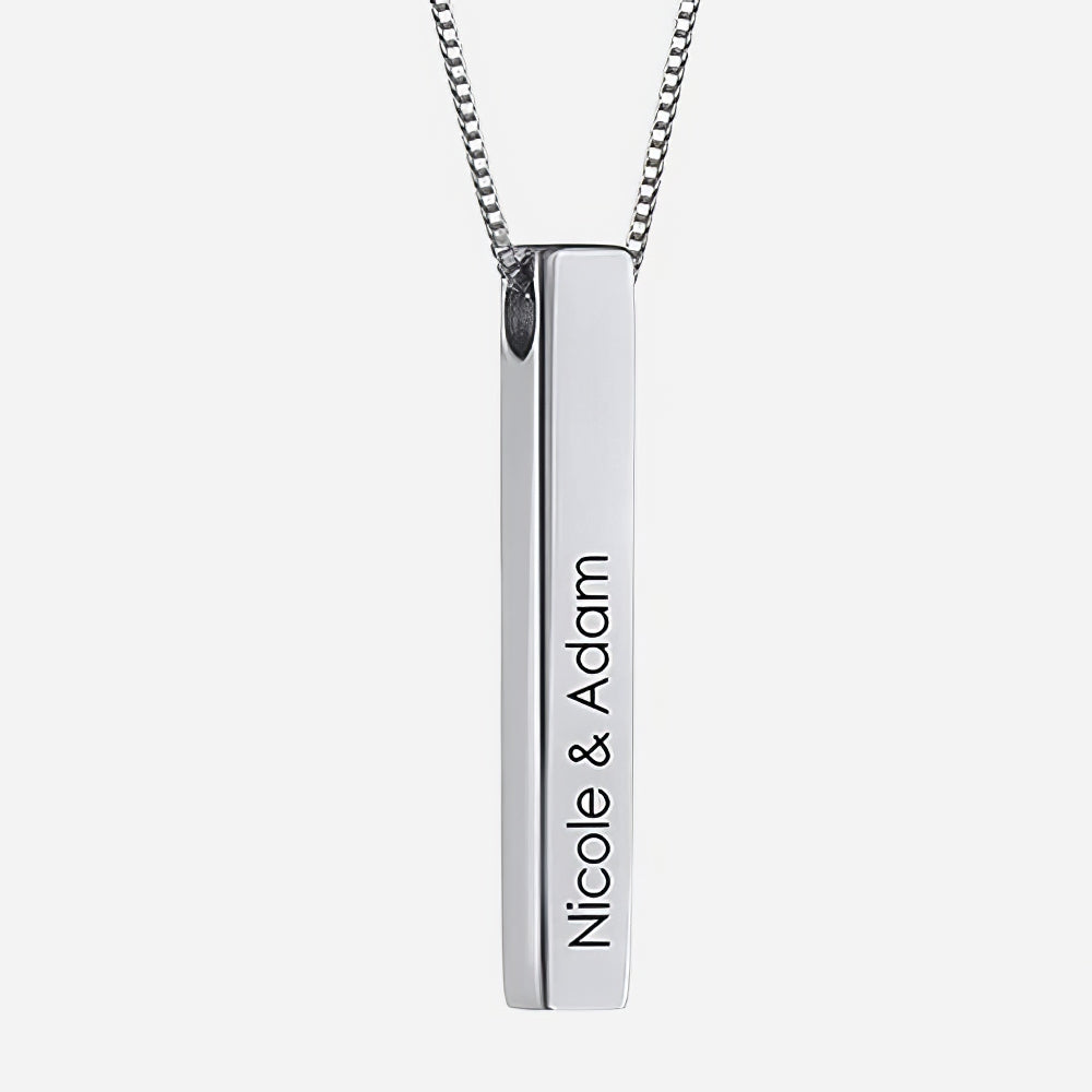 Personalized Bar Necklace – Custom Engraving for Names