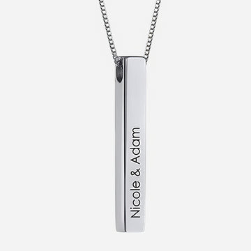 Personalized Bar Necklace – Custom Engraving for Names