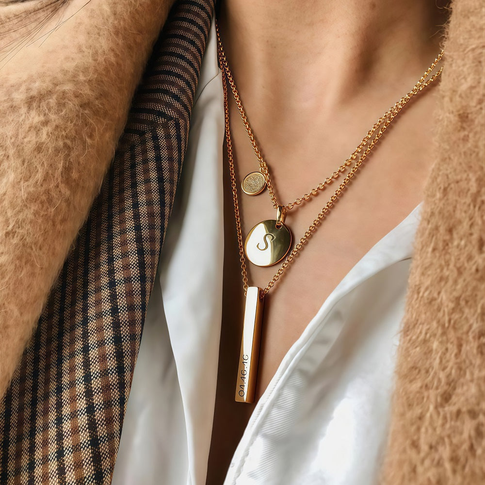 Personalized Bar Necklace – Custom Engraving for Names