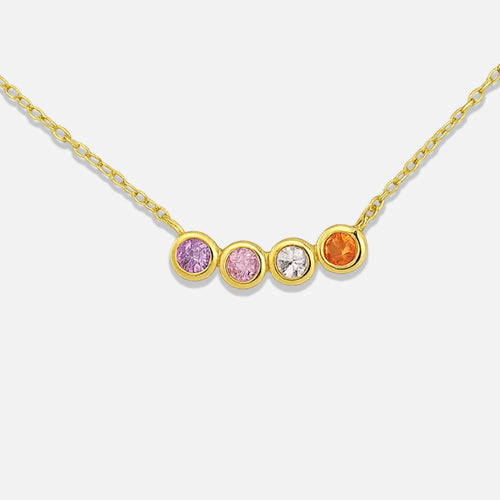 Personalized Birthstone Necklace – Custom Family Jewelry Gift