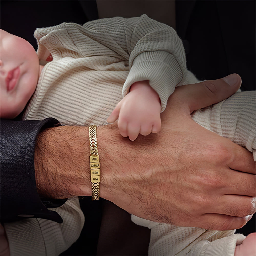 Personalized Bracelet – Custom Engraved Name Beads