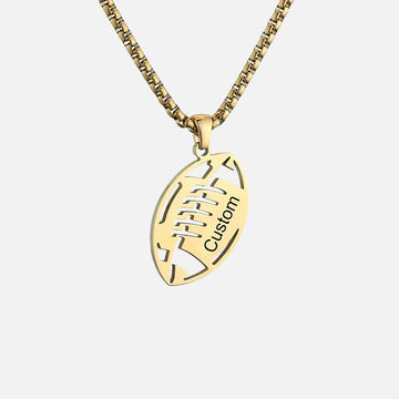 Rugby Pendant Necklace for Men – Stainless Steel