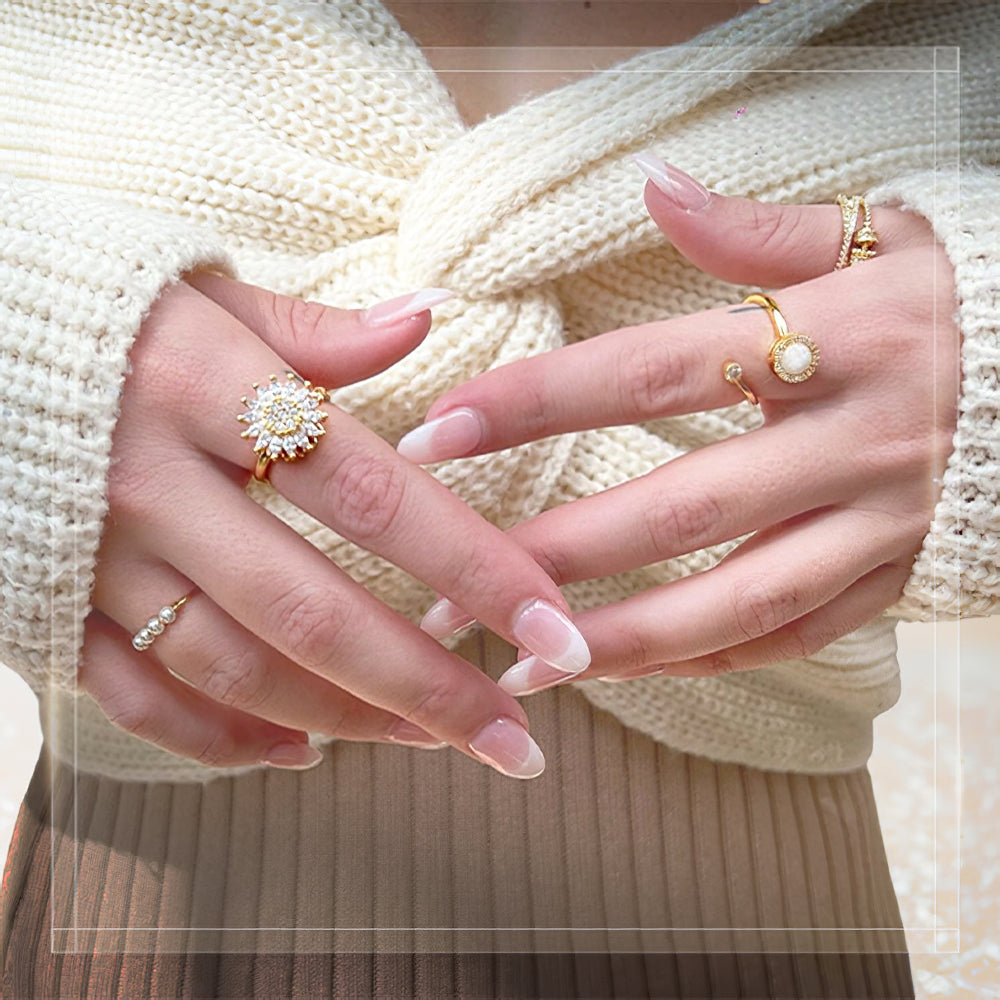 Sunflower Anti-Anxiety Fidget Ring – Elegant Spinner Ring for Calm & Focus