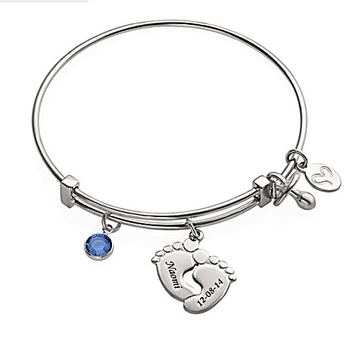 Baby Name & Birthstone Keepsake Bracelet