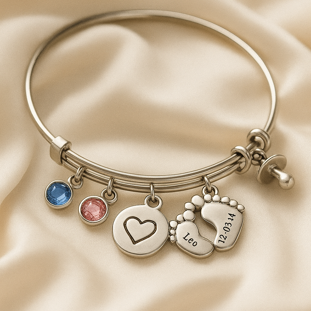 Baby Name & Birthstone Keepsake Bracelet