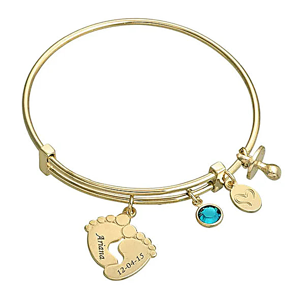 Baby Name & Birthstone Keepsake Bracelet