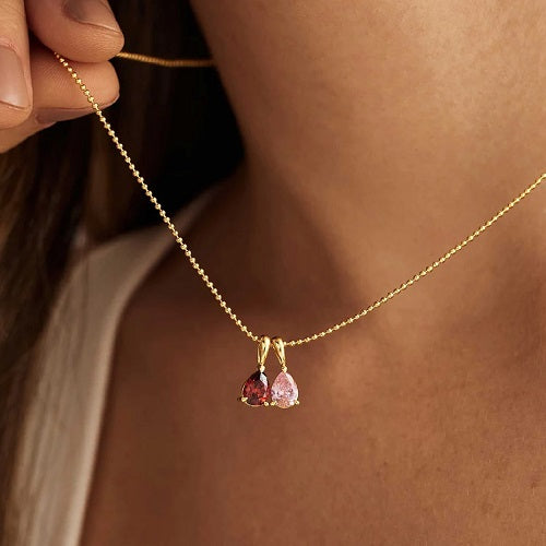 Custom Gemstone Necklace with Birthstones – Minimal & Meaningful