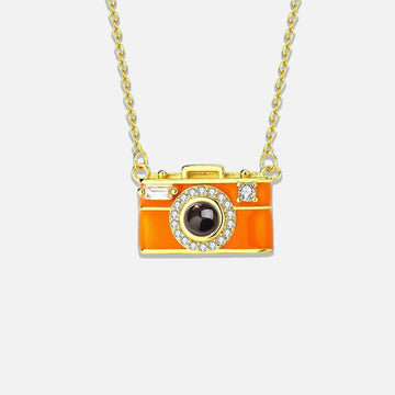 Custom Photo Camera Necklace – Personalized Picture Pendant Gift