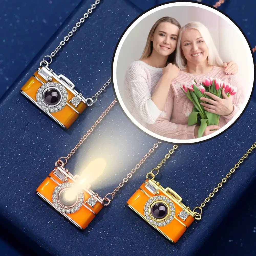 Custom Photo Camera Necklace – Personalized Picture Pendant Gift