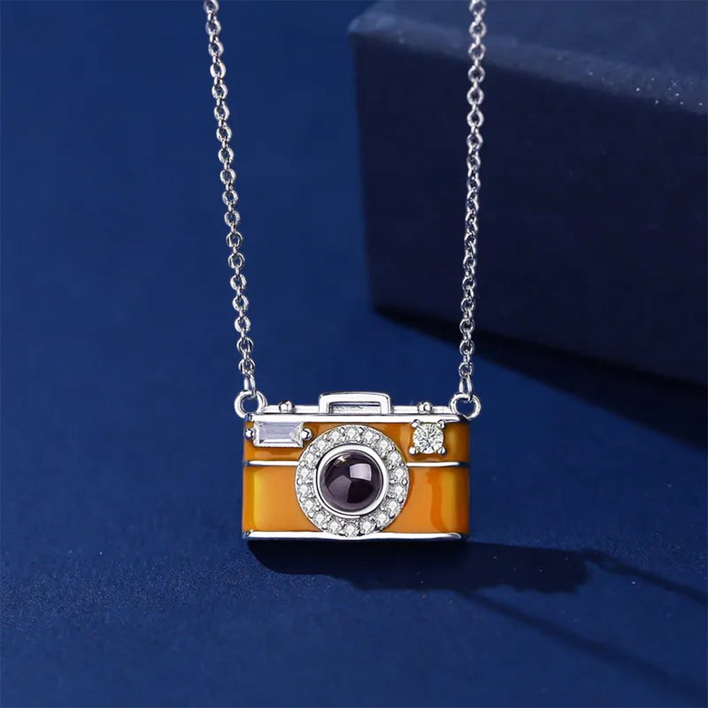 Custom Photo Camera Necklace – Personalized Picture Pendant Gift