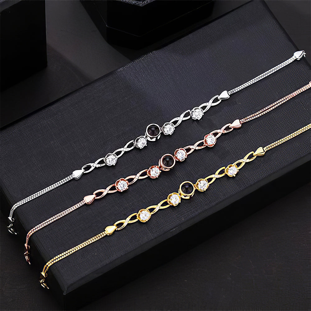 Infinite Love Projection Bracelet – Custom Photo Inside