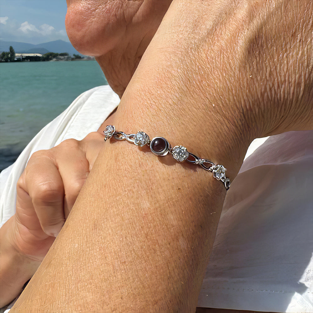 Infinite Love Projection Bracelet – Custom Photo Inside