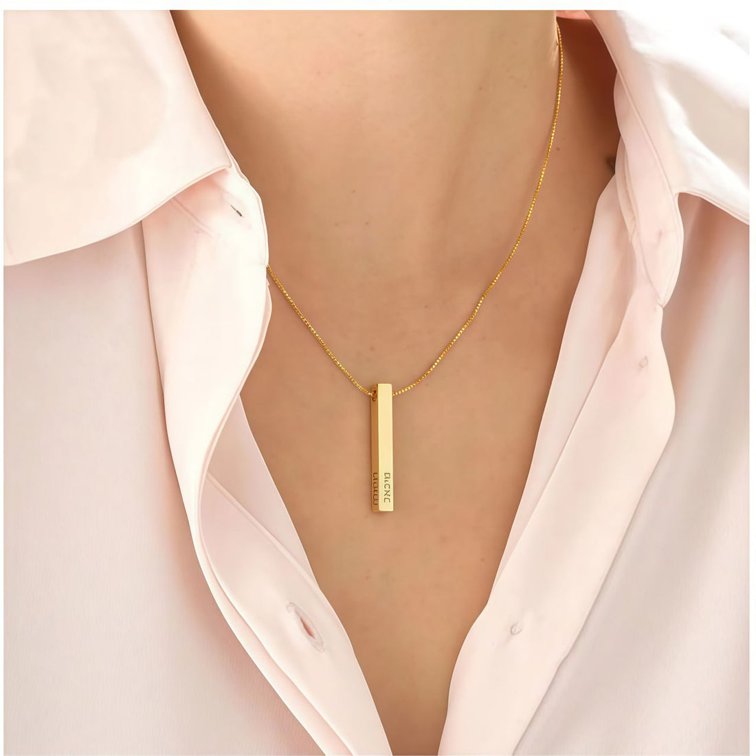 Personalized Bar Necklace – Custom Engraving for Names