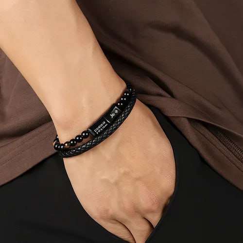 "Forever Bonded" – Personalized Bracelet for Your Son
