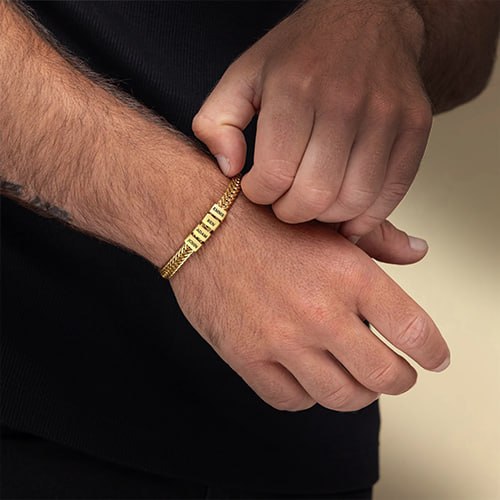 Personalized Bracelet – Custom Engraved Name Beads
